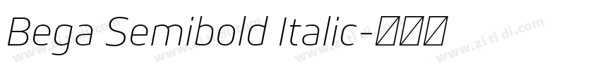 Bega Semibold Italic字体转换